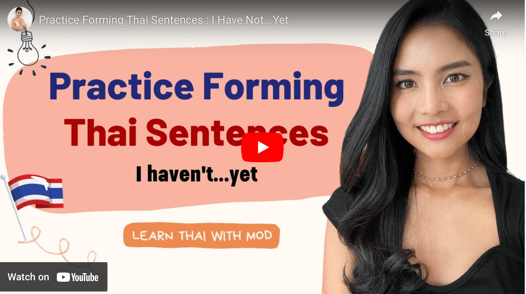 Practice Forming Thai Sentences : I Havn’t…Yet